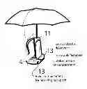 Fig. 01 - Umbrella engaged with a back pack