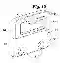 Fig. 12 - Integrated lock and latch device for sliding windows