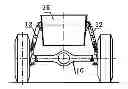 Fig. 01 - VEHICLE BODY INCLINATION-ANGLE REGULATING UINT, HYDROPNEUMATIC SUSPENSION MECHANISM AND MOBILE CRANE