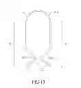 Fig. 14 - SPRING CLIP MOUNTED TO WITHDRAWABLE ARTIFICIAL TOOTH AND REMOVABLE ARTIFICIAL TOOTH ASSEMBLED WITH SAME
