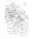 Fig. 01 - Windshield structure for saddle-ride type vehicle
