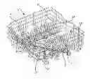 Fig. 01 - Dishwasher having optically differentiated holding spikes in basket for cleaning tall vessels