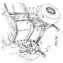 Fig. 07 - Swather with floating header carried on a mounting assembly which can be raised and lowered