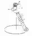 Fig. 01 - Spring clip bottom loading polyaxial ball and socket fastener