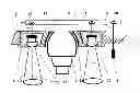Fig. 01 - Passenger service unit comprising a ventilaton nozzle and a reading light