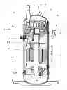 Fig. 01 - Scroll compressor having a back pressure control valve for opening and closing a communication path in a stationary scroll