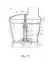 Fig. 20 - Food processing device with an externally operated adjustment mechanism