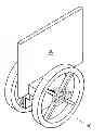 Fig. 01 - Clamping mechanism for a two wheel panel dolly
