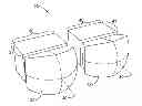 Fig. 01 - LED headlight with one or more stepped upward-facing reflectors