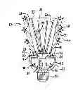 Fig. 01 - LED bulb with internal heat dissipating structures