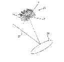 Fig. 01 - Antenna and multi-beam antenna system comprising compact feeds and satellite telecommunication system comprising at least one such antenna