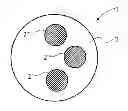 Fig. 01 - Sensor fiber having a multicore optical waveguide including fiber Bragg gratings