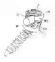 Fig. 01 - Polyaxial bone anchoring device with enlarged pivot angle