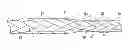 Fig. 01 - Braided rope, suitable to be used as a towing warp, comprising changing properties in the length direction thereof