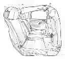 Fig. 01 - Vehicle garment hook and guard mounting assembly