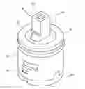 Fig. 01 - Ceramic water control valve with ceramic chips having pressing leak-proof functions