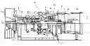 Fig. 01 - Gas turbine with improved blade and vane and flue gas diffuser