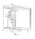 Fig. 02 - Wall-avoiding self-balancing mount for tilt positioning of a flat panel electronic display