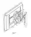 Fig. 04 - Wall-avoiding self-balancing mount for tilt positioning of a flat panel electronic display