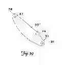 Fig. 40 - Wall-avoiding self-balancing mount for tilt positioning of a flat panel electronic display