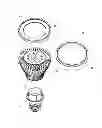 Fig. 01 - LED lamp bulb with a retainer rim
