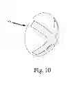 Fig. 10 - Yo-yo with an accessory attachment system and a movable string bead