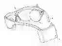 Fig. 01 - Visual prosthesis with integrated visor and video processing unit