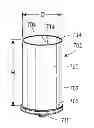 Fig. 01 - STEMMED LIGHTING ASSEMBLY WITH DISK-SHAPED ILLUMINATION ELEMENT