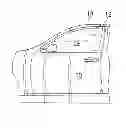 Fig. 01 - Motor vehicle window having frame with electrical illumination means
