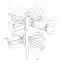 Fig. 01 - Vertical-shaft Wind Turbine Double-layer Reverse Rotation and Horizontal Active Wings