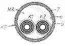 Fig. 01 - System with a three phase superconductive electrical transmission element