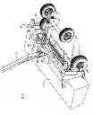 Fig. 03 - Pull-type crop harvesting machine transport system including a swath protection shield