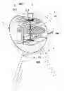 Fig. 01 - Rotating grill platform with blade tilting mechanism utilizing heat energy generated by the grill source of heat