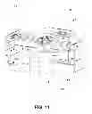 Fig. 12 - Rotating grill platform with blade tilting mechanism utilizing heat energy generated by the grill source of heat