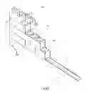 Fig. 17 - Stacking masonry block system with transition block and utility groove running therethrough