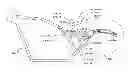 Fig. 01 - Sub-frame and component configuration for mounting of a motorcycle drop seat