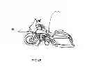 Fig. 23 - Sub-frame and component configuration for mounting of a motorcycle drop seat