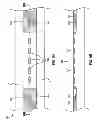 Fig. 10 - Magnetic recording head having protected reader sensors and near zero recession writer poles