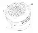 Fig. 01 - Battery-powered sound device with mounting element made of vibration absorbing material