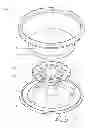Fig. 01 - Electric drum and cymbal with spider web-like sensor