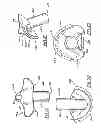 Fig. 14 - Interchangeable flow directing orifice inserts and recirculating pet fountain with flow directing orifice inserts