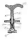 Fig. 01 - Lockable handle/grip system with coupling for sliding windows
