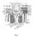Fig. 02 - Vacuum pump having fastening element for securing rotor part to rotor shaft and deformed safety element projecting in axial direction for preventing relative rotation between the rotor part and rotor shaft