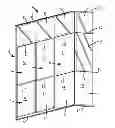 Fig. 01 - Method of positioning and installing a panel member on a floor-to-ceiling partition wall frame assembly