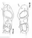 Fig. 14 - Sole structures and articles of footwear having plate moderated fluid-filled bladders and/or foam type impact force attenuation members