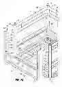 Fig. 30 - Container having metal outer frame for supporting L-shaped tracks