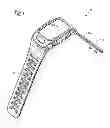 Fig. 02 - Reversible wrist strap insert and curved cutout for centering wrist strap