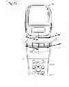 Fig. 09 - Reversible wrist strap insert and curved cutout for centering wrist strap