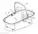 Fig. 01 - Infant basket having hidden latch means