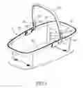 Fig. 02 - Infant basket having hidden latch means